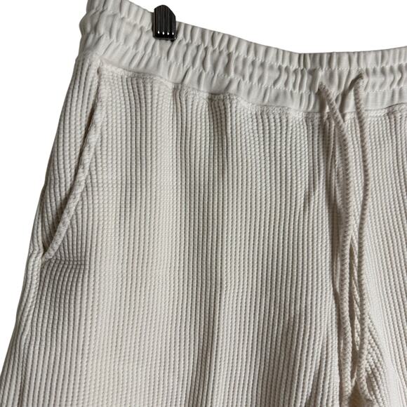AYR The Waffle Cone Seashell White Knit Drawstring Lounge Shorts Size XS - Picture 2 of 8